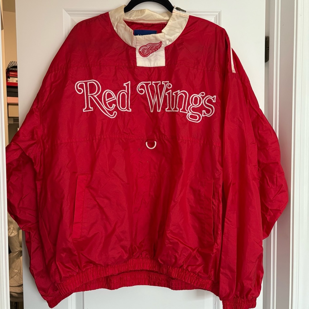Vintage Red Wings Windbreaker Jacket